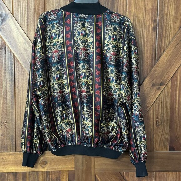 Vintage Cedars Satin Bomber Jacket Size Large Polyester - Picture 6 of 6